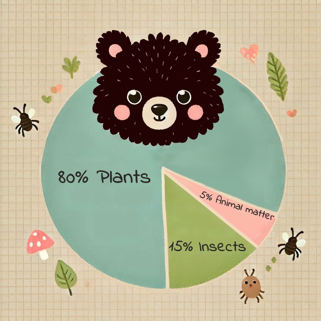 Black bear diet pie chart
